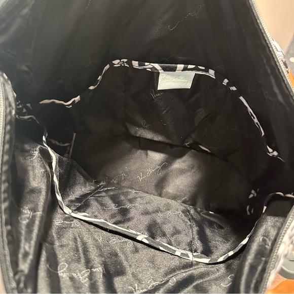 Vera Bradley Set of 3 in Black Patterns. Villager Bag, Accordion Wallet & Zip ID - Picture 6 of 16